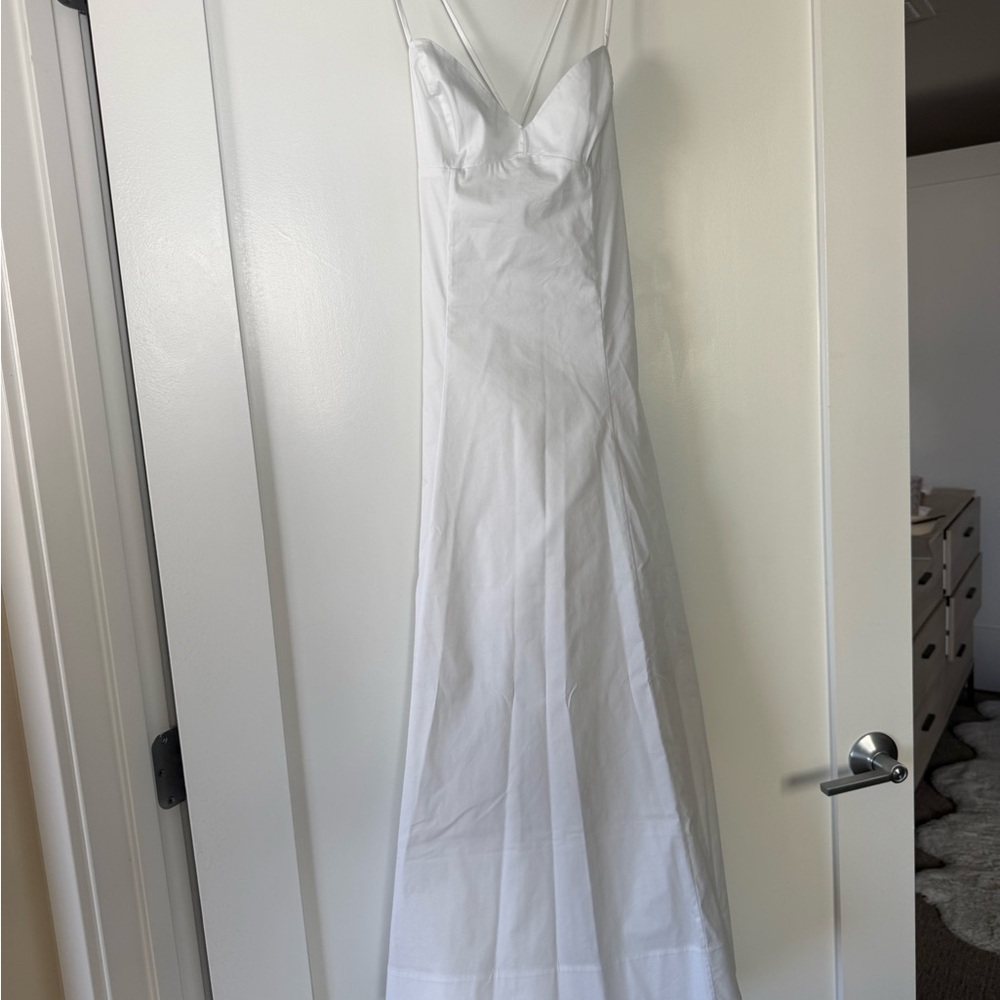 KHY NWT POPLIN LOW BACK MIDI DRESS - Picture 7 of 16